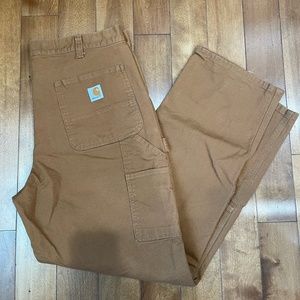 Carhartt relaxed fit khaki loose fit utility pants in khaki size 38x32